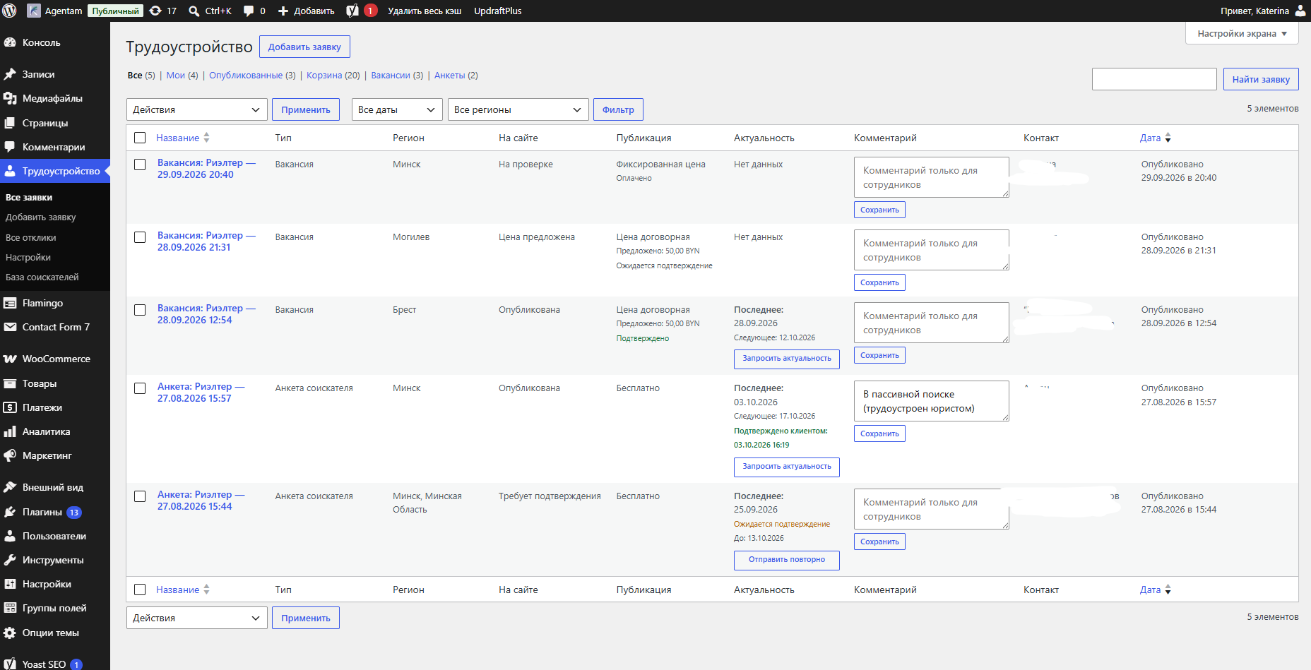 Agentam.by — розвиток WordPress-сайту, онлайн-курс і система працевлаштування screenshot 6