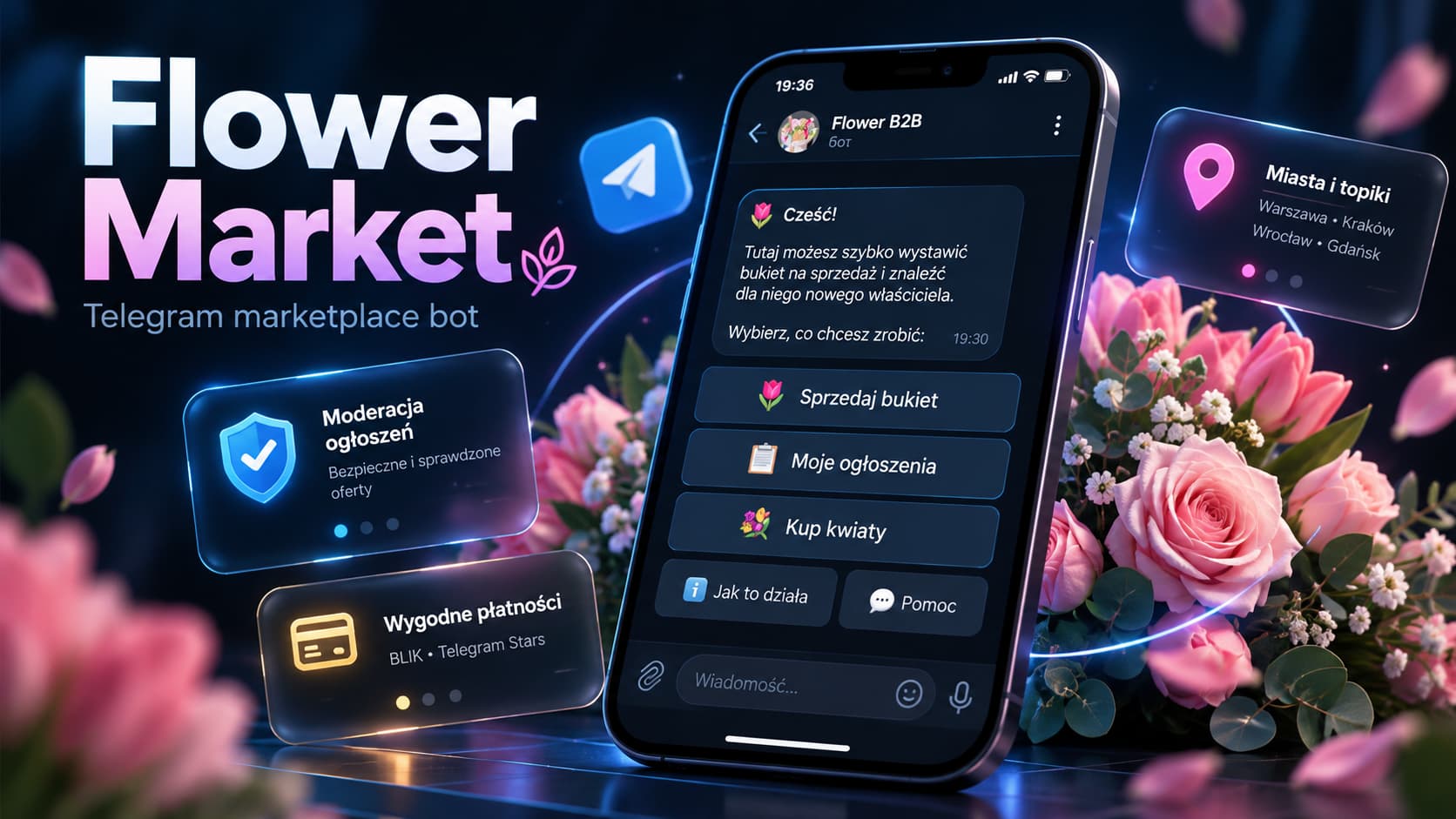 Kwitavo — Telegram-маркетплейс букетів у Польщі