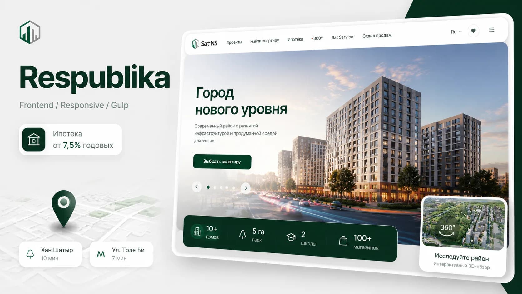 Respublika: сайт житлового комплексу