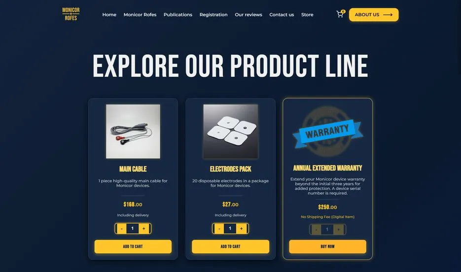 Monicor USA — e-commerce доопрацювання для сайту медичних пристроїв screenshot 3